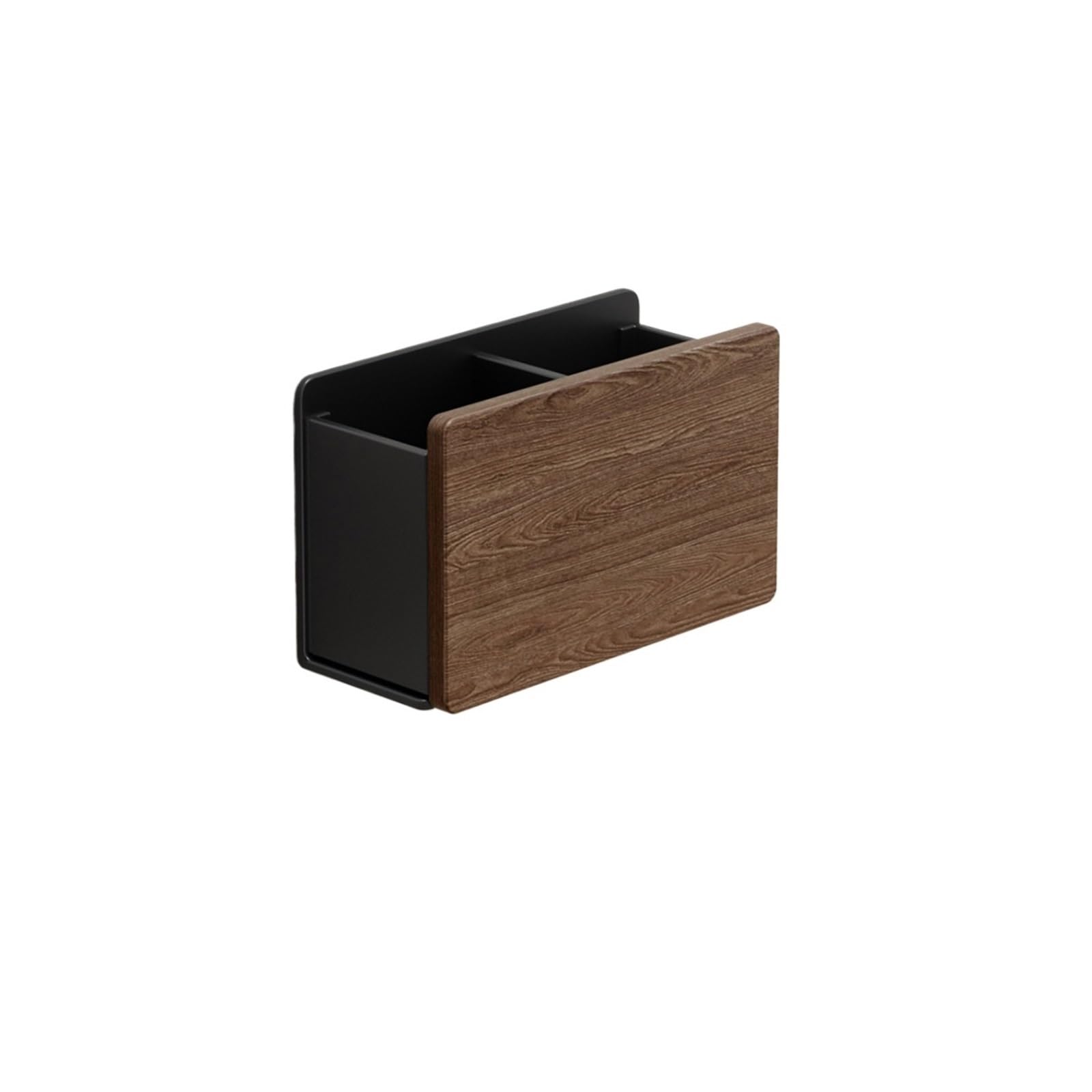 WUYXTO Desktop Remote Control Storage Box Sundries Pen Holder Stationery Makeup Brush Bathroom Shelf For Desktop(Black-B)