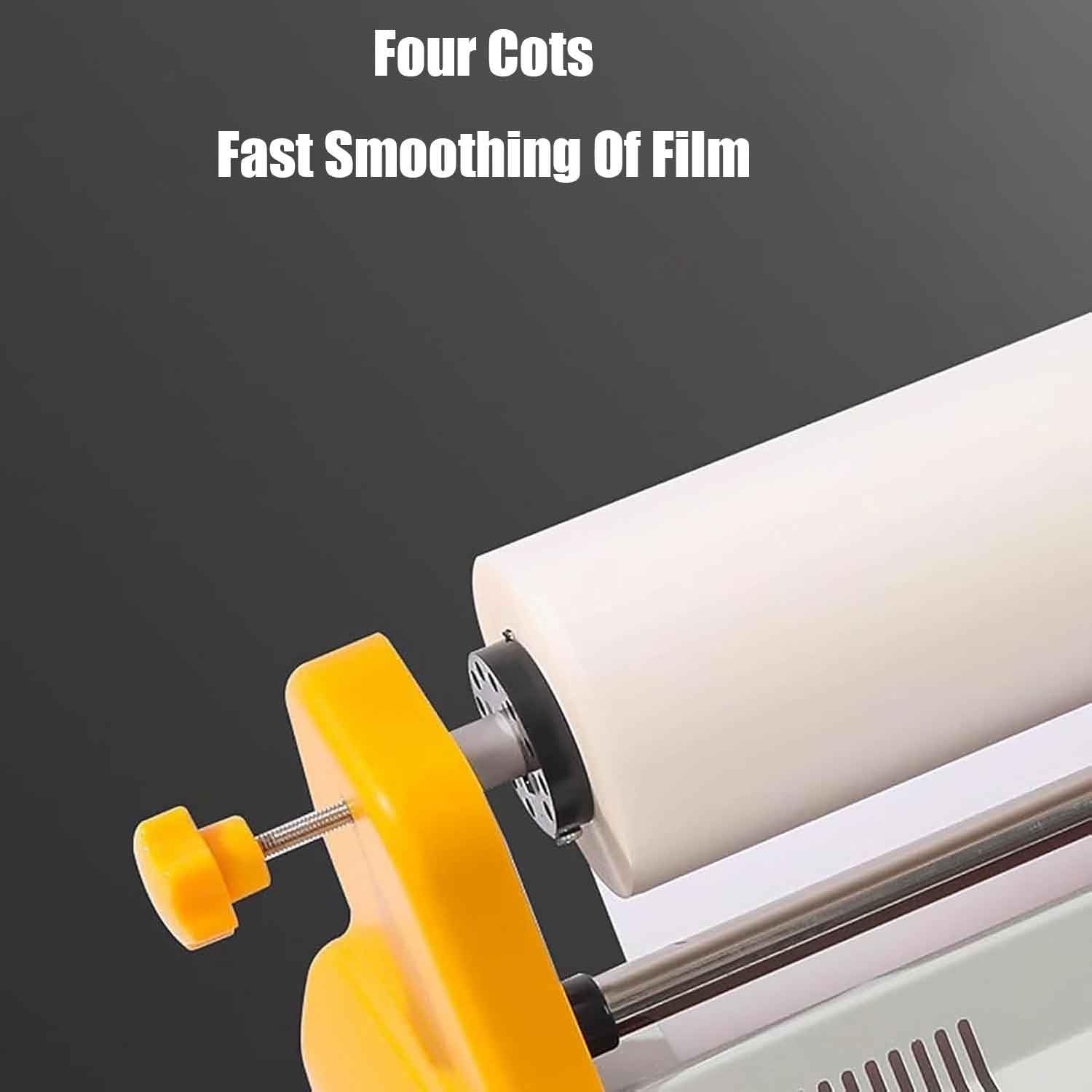Laminatrice a rulli caldi e freddi da 600 W, 330 mm/A3, plastificatrice singola e bilaterale a 4 rulli, termoformato, da 13 pollici, regolabile da 0 a 150 °C, per menù