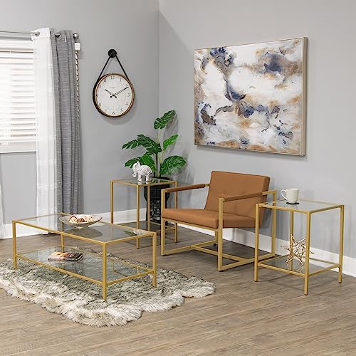 Studio Designs Home Camber Elite Metal and Glass Rectangle Coffee Table, 45.5 Inches by SD STUDIO DESIGNS - Image 2