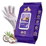 PawBubble Pet Wipes, Cleaning Glove Wipes for Dogs & Cats Hypoallergenic, Lick-Safe, Full-Body Grooming & Deodorizing Wipes for Daily Care, Home & Outdoor Use (20 Counts)