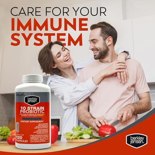 Berkley Jensen Natural 10 Strain Probiotic Supplement Capsules with 10mg B. Longum, Loaded with Live Strains & Beneficial Gut Flora, for Digestive & Immune Health - 17-Week Supply, 120 Ct - Image 6