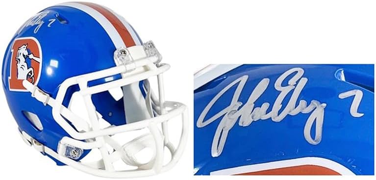 John Elway Signed Speed Mini Helmet Beckett