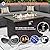 ASJMR 10 Pieces Patio Furniture Set with 2 Swivel Chairs Patio Furniture Outdoor Sectional Sofas with 55000 Gas Fire Pit Patio Conversation Set w/7 Cushions-Gary