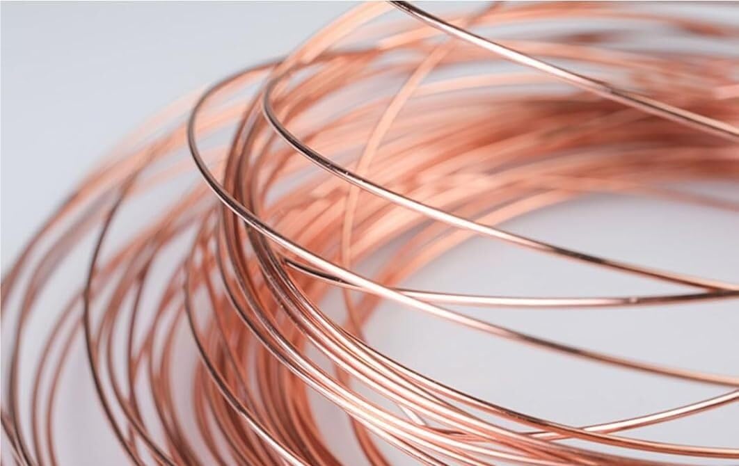 Alambre de cobre, alambre metálico, alambre for manualidades, diámetro de 2/2,3/2,5 mm, 1 kg, for joyería, electricidad e industria.(2.5mm*1kg)