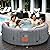 BTMWAY 82" Inflatable Hot Tub for 4-6 People, 130 Soothing Bubble Jets Portable Ourdoor Spa, Smart Heating up to 104°F, with Insulated Cover & PE Floor Mat, 110-120V Input