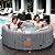 BTMWAY 82" Inflatable Hot Tub for 4-6 People, 130 Soothing Bubble Jets Portable Ourdoor Spa, Smart Heating up to 104°F, with Insulated Cover & PE Floor Mat, 110-120V Input