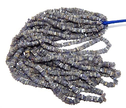 Perles Heishi tanzanite naturelle 4mm LKBEADS, la gemme rare d'une grande pureté