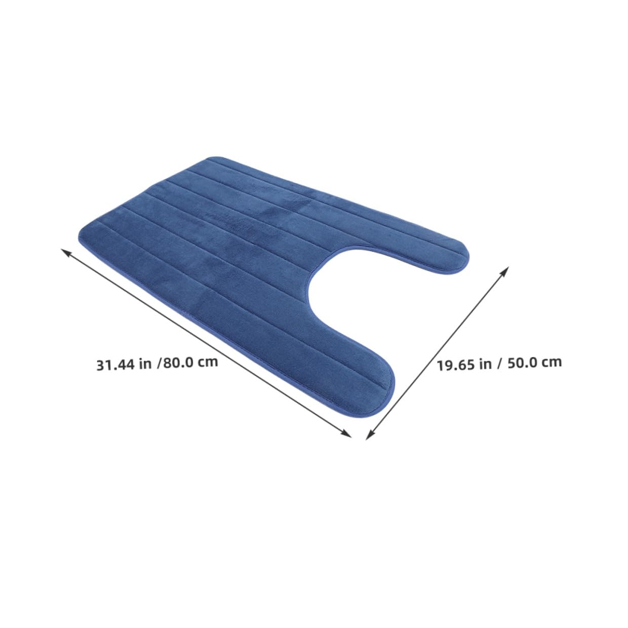 Ipetboom Lot de 2 Tapis de Toilette Contour en Polaire Corail, Antidérapants et Doux, Forme en U, Lavables en Machine pour Salle de Bain Confortable et Absorbant