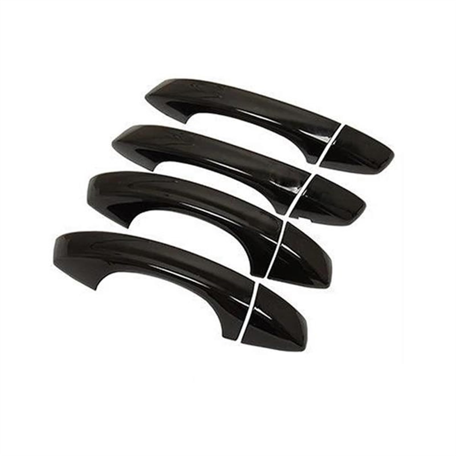 Csspdm Black 1 Gloss Black Smart Door Handle Cover Stickers Trim Car Protective For Golf 7 Mk7 2013~2019 2014 2015(Black 1)