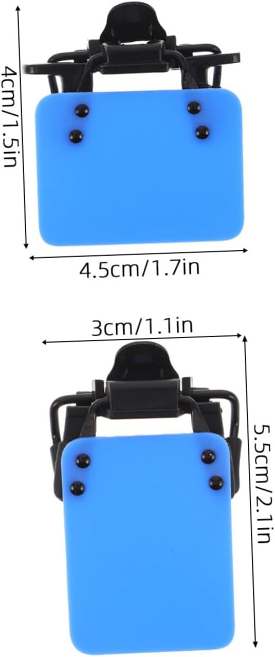 Cabilock 2pcs Clip-on Blue Eye Blinder for Archery Training and Competition Shooting, Abs Material Double-sided Design, Shields Both Eyes from Debris and Enhances Visual Clarity