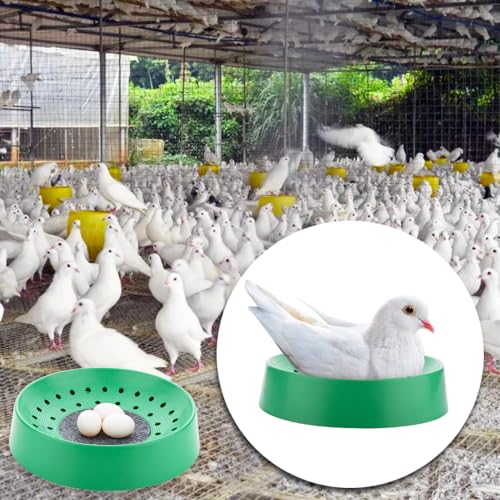 Image of DQITJ 10 Pack Plastic Small Bird Nests Pigeon Nesting Bowls Quails Breeding Hatching Nest Canary Nest for Home Farm