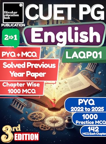 Image of CUET PG English Literature [LAQP01] Book 2027 Solved Previous Year Paper & Chapter Wise 1000 Practice MCQ As Per Updated Syllabus II Best Seller II By Diwakar Education Hub [For MA English]