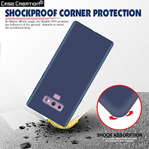 Image of Case Creation Luxurious OG Series for Samsung Galaxy A6 Plus Case Cover,Anti-Dirty Slim Case Frosted Matte Cute Candy TPU Raised Bezel (Splash of Color) Back Cover for Samsung A6 Plus -Navy Blue