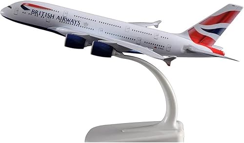 Miniatura 1 de Modelo de avión a escala 7.9 in para British Airways A380 Airlines modelo de avión con base de aleación acabada, modelo de avión exquisito regalo de