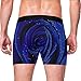 Blue Rose with Water Drops Texture Men's Novelty Boxer Briefs Breathable Underwear Stretchy Underpants Shorts XXL