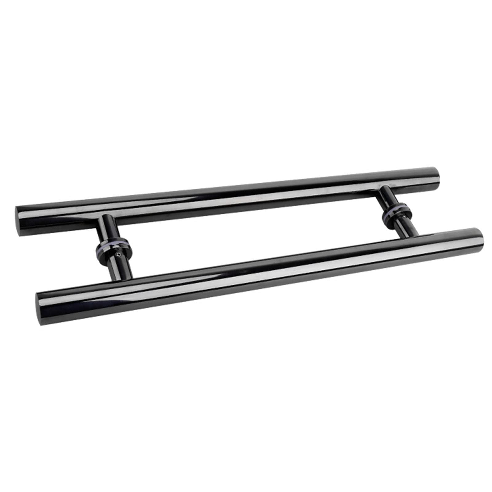 Gthtuhfd Black Double Sided H Shape Push Pull Door Handle For Interior Exterior Doors,Glass/Wood Gate,Sliding Barn Door Handle,Stainless Steel,-50Cm/20In