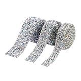 Photo Gallery szlife 3 rotoli di nastri autoadesivi, adesivi decorativi fai da te, nastri scintillanti per torte, d argento Photo Gallery szlife 3 rotoli di nastri autoadesivi, adesivi decorativi fai da te, nastri scintillanti per torte, d argento
