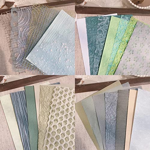 30Pcs Scrapbook Paper Textured Paper, A5 Craft Scrapbooking Paper Sheets Handmade Snow Dot Mesh Fabric Mix Special Papers For Scrapbooking, Art Journaling, Card Making(5.5X7.8In,Style-B) #TOP1
