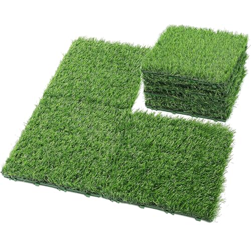 Césped artificial para balcón y zonas de exterior pack de 4 piezas 6