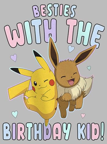 Pokemon Girls Cuteness Birthday Short Sleeve Tee Shirt, Athletic Heather2