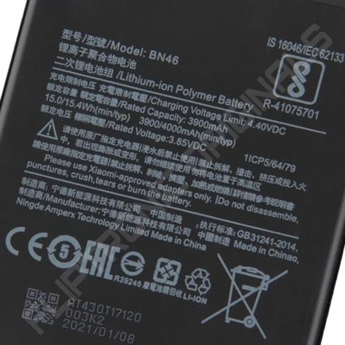 Image of BN46 Battery for Redmi 7 /8 / 6 / Y3 Battery with 6 Month Warranty** (DD15)