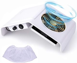 Nails Vacuum Nail Collector Dust Machine, 40W Nail Dust Collector Fan Nail Cleaner for Manicure Acrylic Gel Nails - Nail Vacuum Cleaner Powerful Dust Extractor Nails Art Salon Collector for Salon Home
