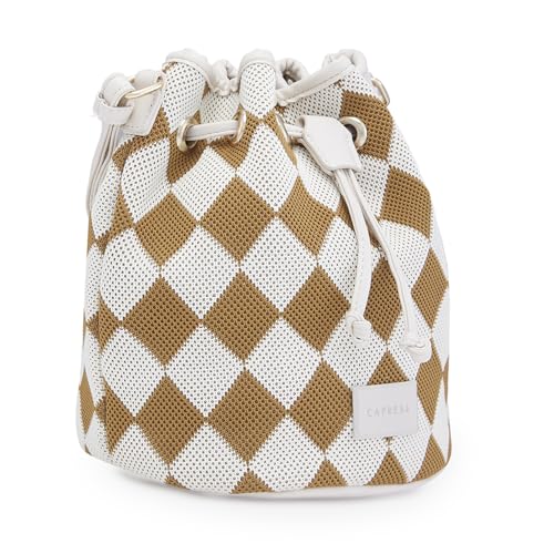 Image of Caprese Checker Sling Bag for Women (Medium, Cream)