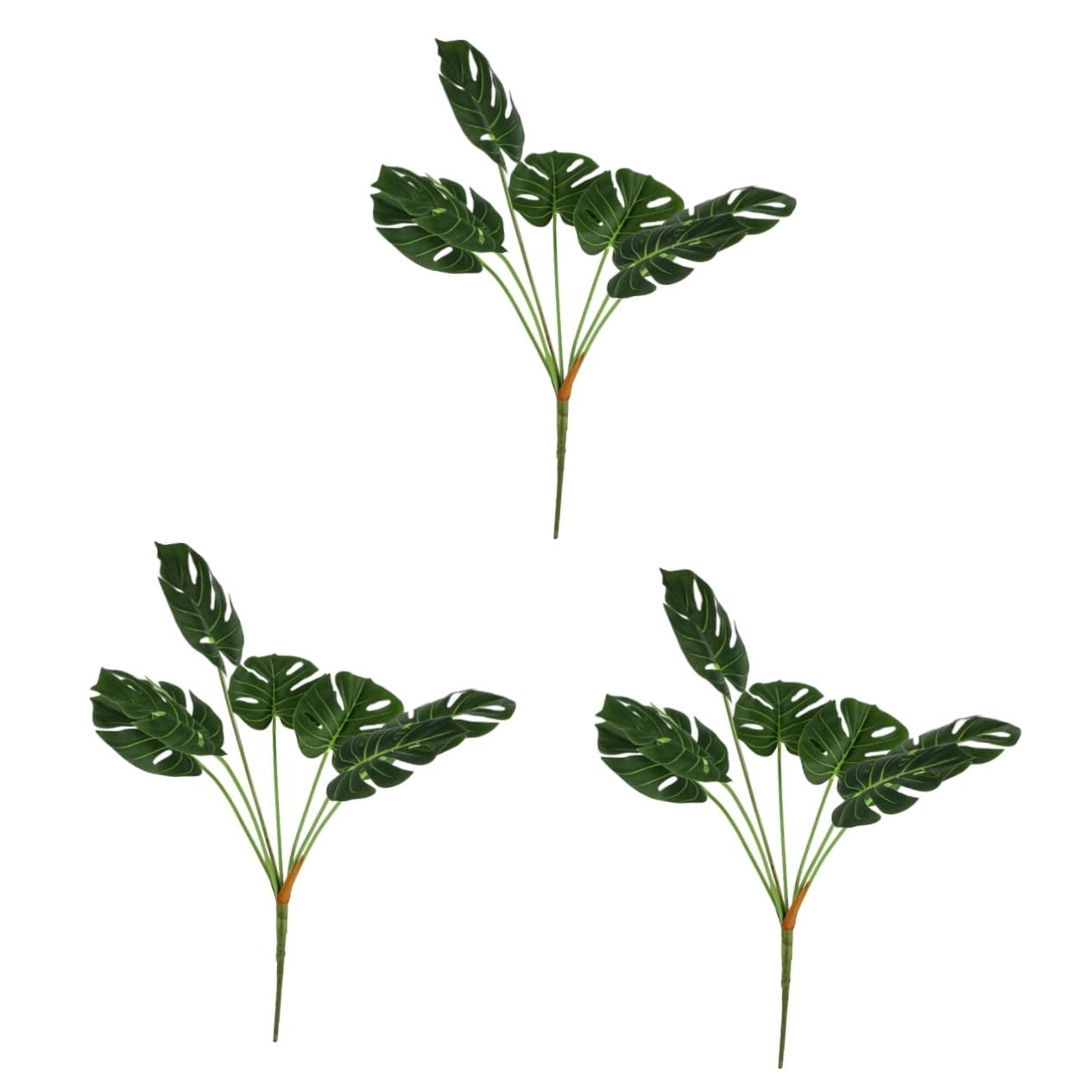 TOPBATHY 3stücke Künstliche Monstera Dekoration Köpfe Nordische Pflanzen Für Wohnzimmer Hochzeit Und Partys Langlebig Und Wiederverwendbar Zimmerpflanze Für Stimmungsvolle Akzente