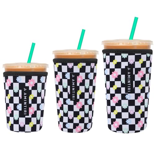 Reusable Insulator Neoprene Sleeve for Iced Coffee & Cold Soda