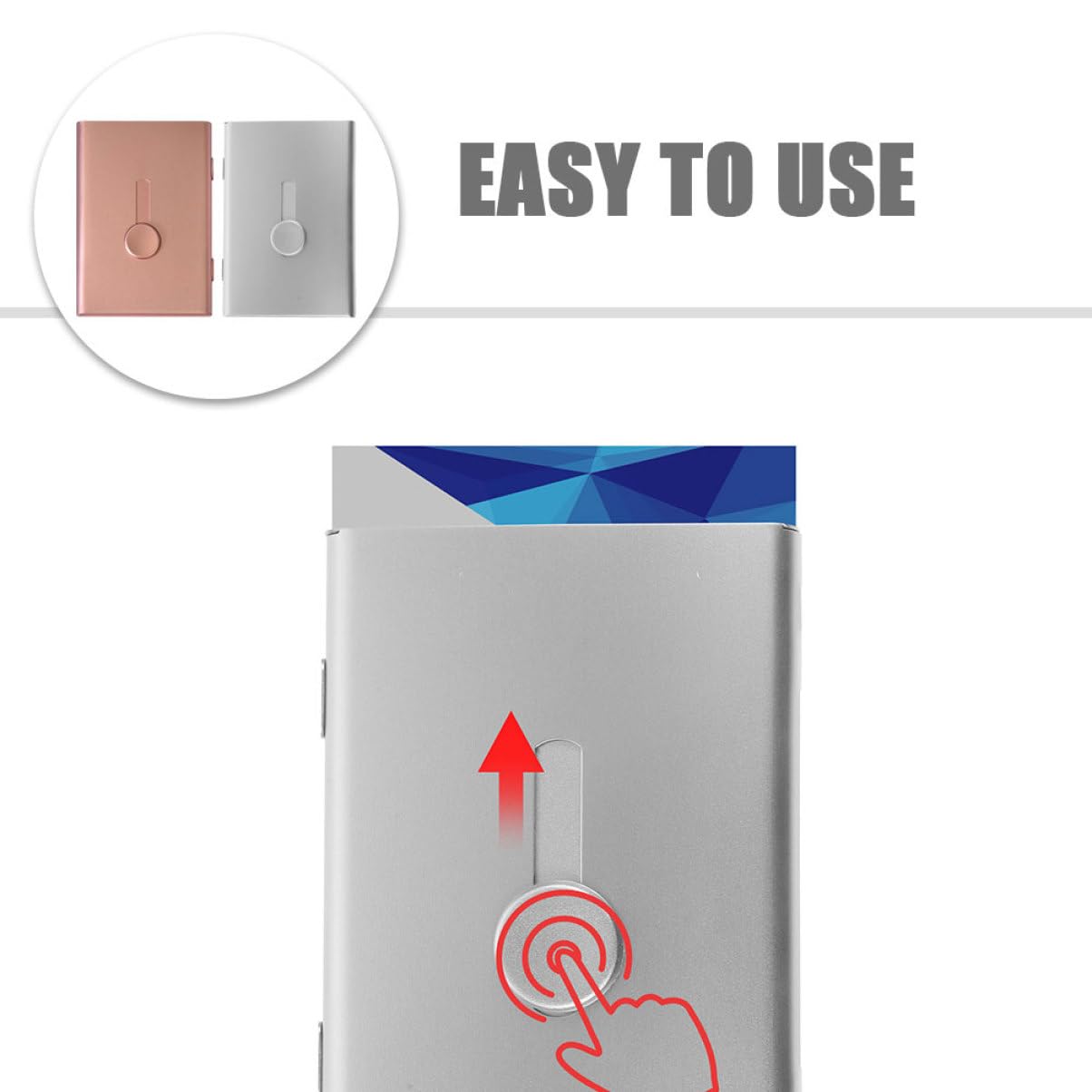 NUOBESTY 5 Set Scatola Porta Carte Raccoglitore Carte Custodia Per Schede Metalliche Portafoglio Portacarte Bloccante Titolare Della Carta Porta Biglietti Da Visita in Metallo 2 Pezzi * 5