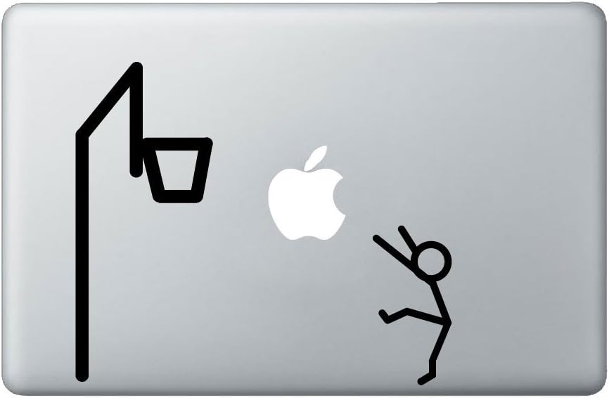 Stickman Basketball Apple MacBook Pro Vinyl Decal Sticker - 15 Color Options Available