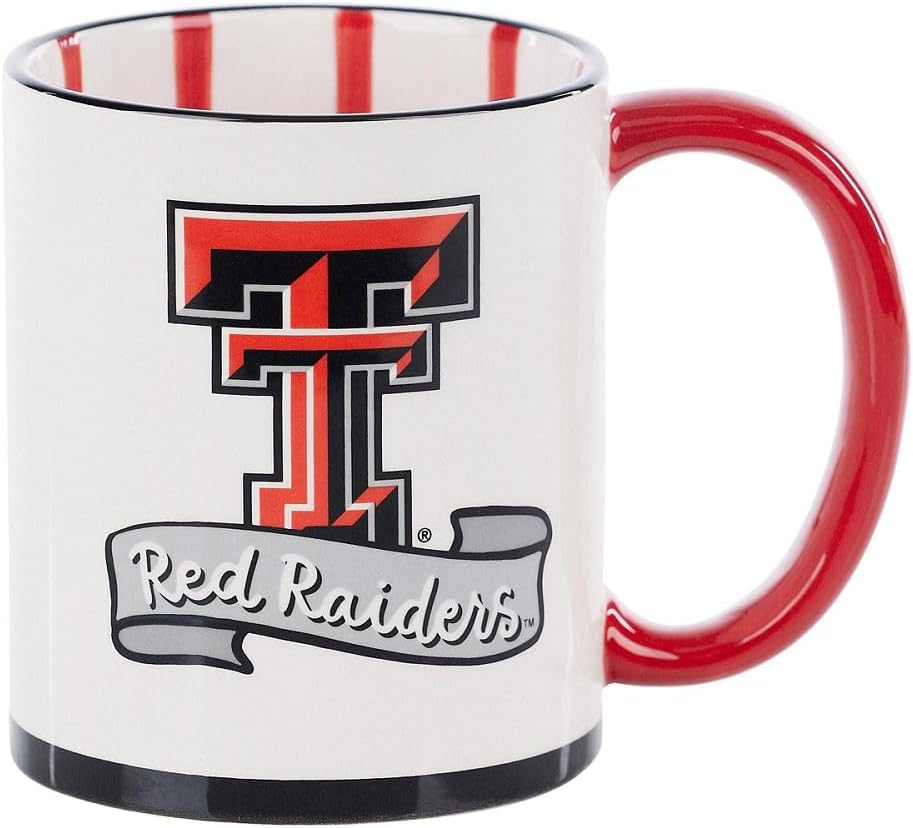 Glory Haus Collegiate Jumbo Coffee or Soup Mugs, Hand Painted 16oz Ceramic (Texas Tech)