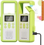 Walkie Talkie Niños Largo Alcance, Recargable con Batería Li-Ion - 8 Canales y 99 Códigos Alerta SOS VOX Función Linterna Diseño de Hebilla Anular, Walkie-Talkies para 4-12 Años Camping Montañismo