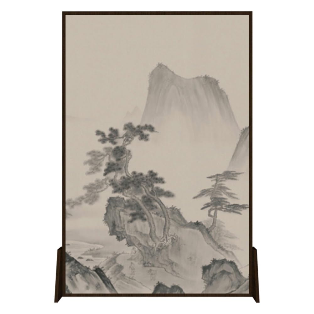 Privacy Screen Modern Chinese Zen Screen Partition for Living Room Home Bedroom Shielding Mobile Entrance Decorative Landscape Room Divider