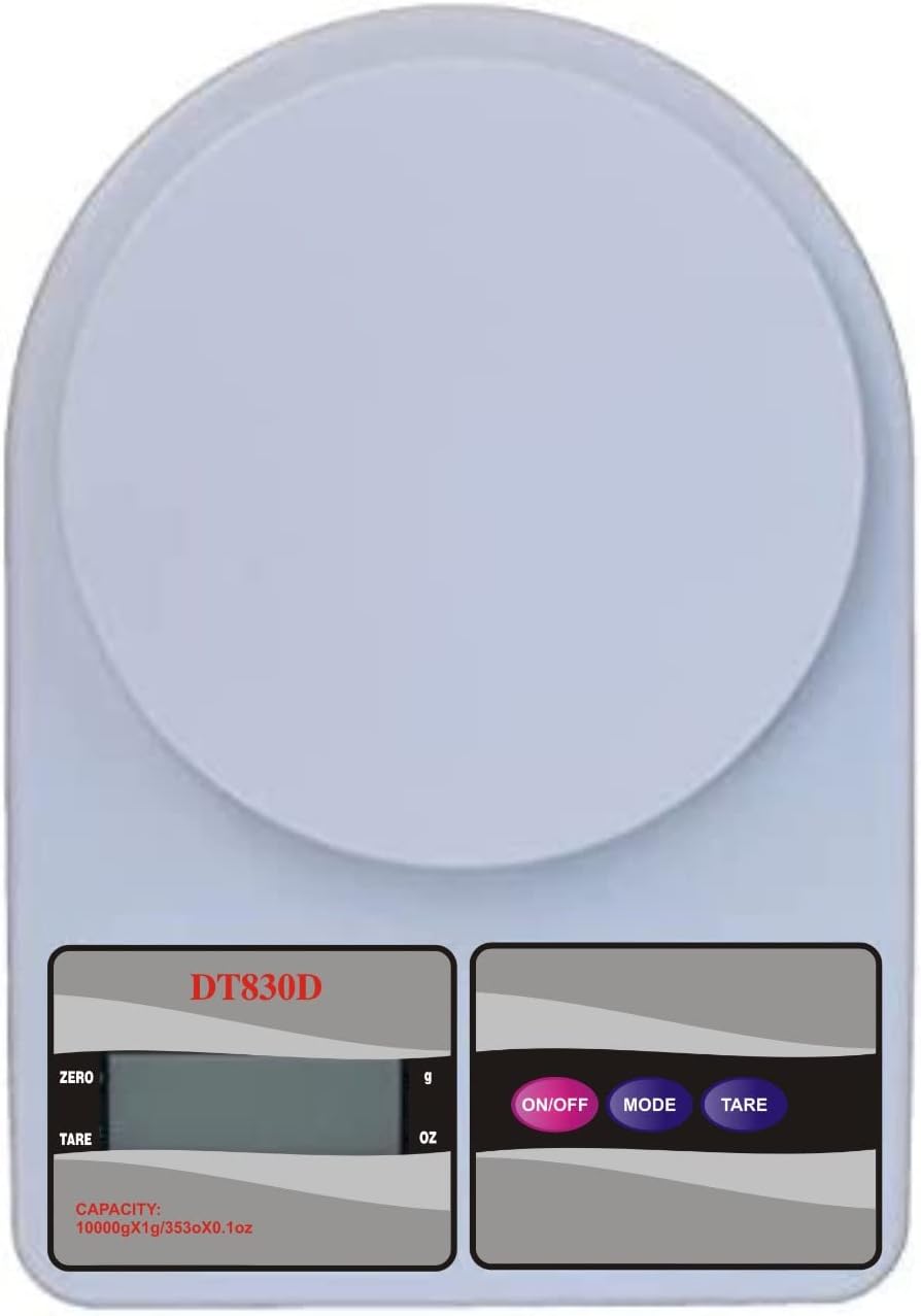 Multipurpose Portable Electronic Digital Weighing Scale Weight Machine10 Kg (with Back Light) White Color