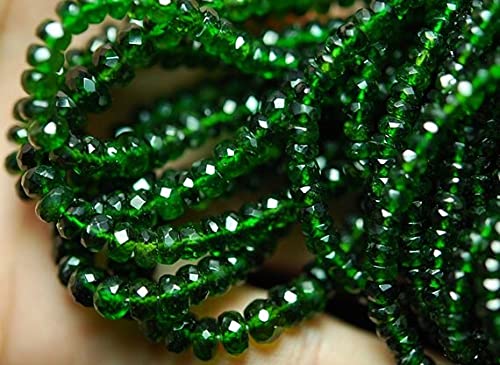 Chrome Diopside facetté perles de grande taille pour créer des bijoux uniques