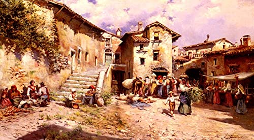 Tableau Mariano Barbasan Vista Rural De Los Alrededores De Un Pueblo De Roma poster 60x90