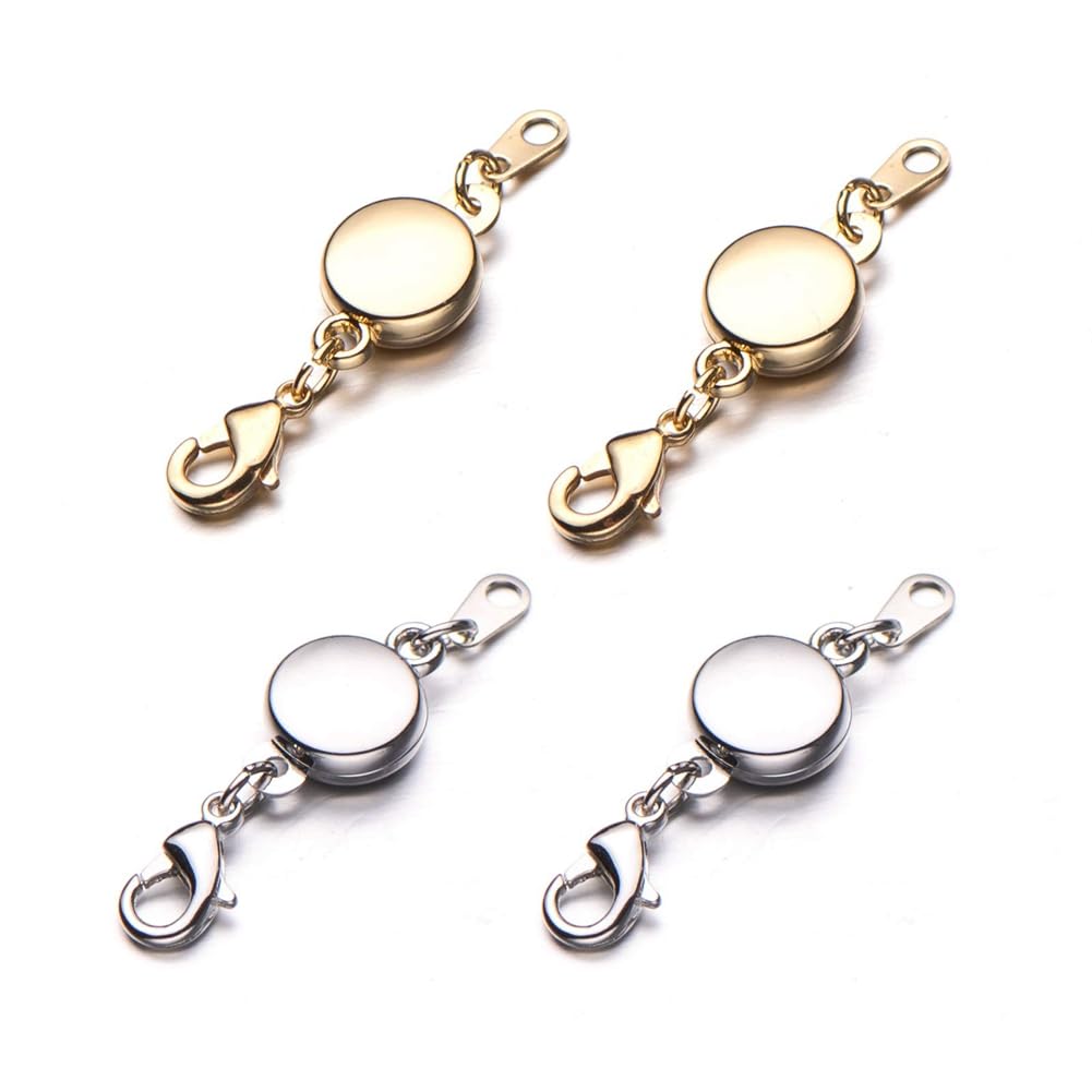CTRLZS Magnetic Jewelry Clasps for Necklace Bracelet, in System Lobster Clasp, Bracelet Connection Buckle,4PCS Easy Install Easy to Use
