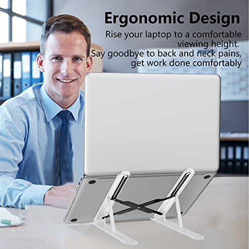 Image of Ritsila Adjustable Laptop Stand, Portable Aluminum Computer Stand Laptop Holder for Desk, Foldable Ventilated Cooling Notebook Stand for MacBook Pro /Air, HP, Lenovo, Sony, Dell, More 10-15.6 inch Laptops