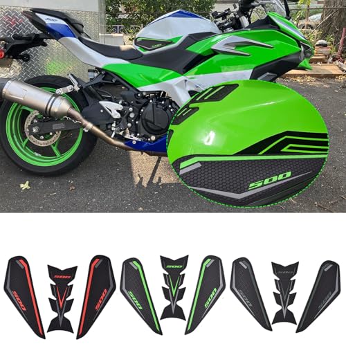 Protecteur de réservoir latéral de moto rouge, coussin traction et autocollant protection Ninja 500 Z500