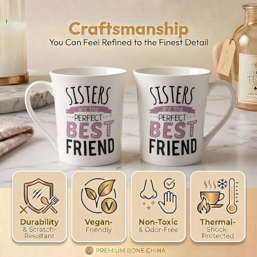 Image of U.P.C.Milk Mug Set of 2 | Ceramic & Bone China Coffee Milk Cups | Designer Printed Tea Coffee Mug Set | Large Capacity Milk Mugs | Microwave Safe Cup Set | Kitchen Drinkware Gift Set (UPC MM-08)