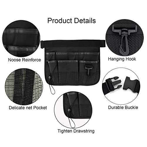 Garden Tool Belt Bag, Small Tool Belts For Men, Adjustable Waist Bag Hanging Pouch With 8 Pockets, Waterproof Tool Apron Belt Pouch Bag For Housekeeping Construction Carpenter Diy (Black) #TOP2
