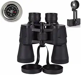 Binoculo C/Suporte 20x50 De Longo Alcance 10km Profissional (Preto)