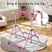 Sportsroyals Gymnastics Bar for Kids,Adjustable Height Gymnastic Horizontal Bars,Folding Gymnastic Junior Training Kip Bar for Home, Pink (Pink)