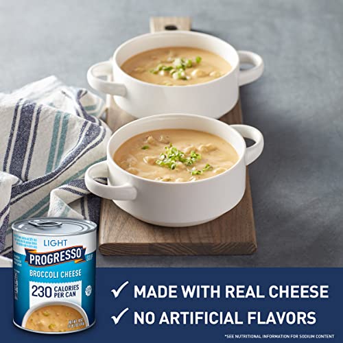 Image of Progresso Light, Broccoli Cheese Canned Soup, Gluten Free, 18 oz. (Pack of 3)