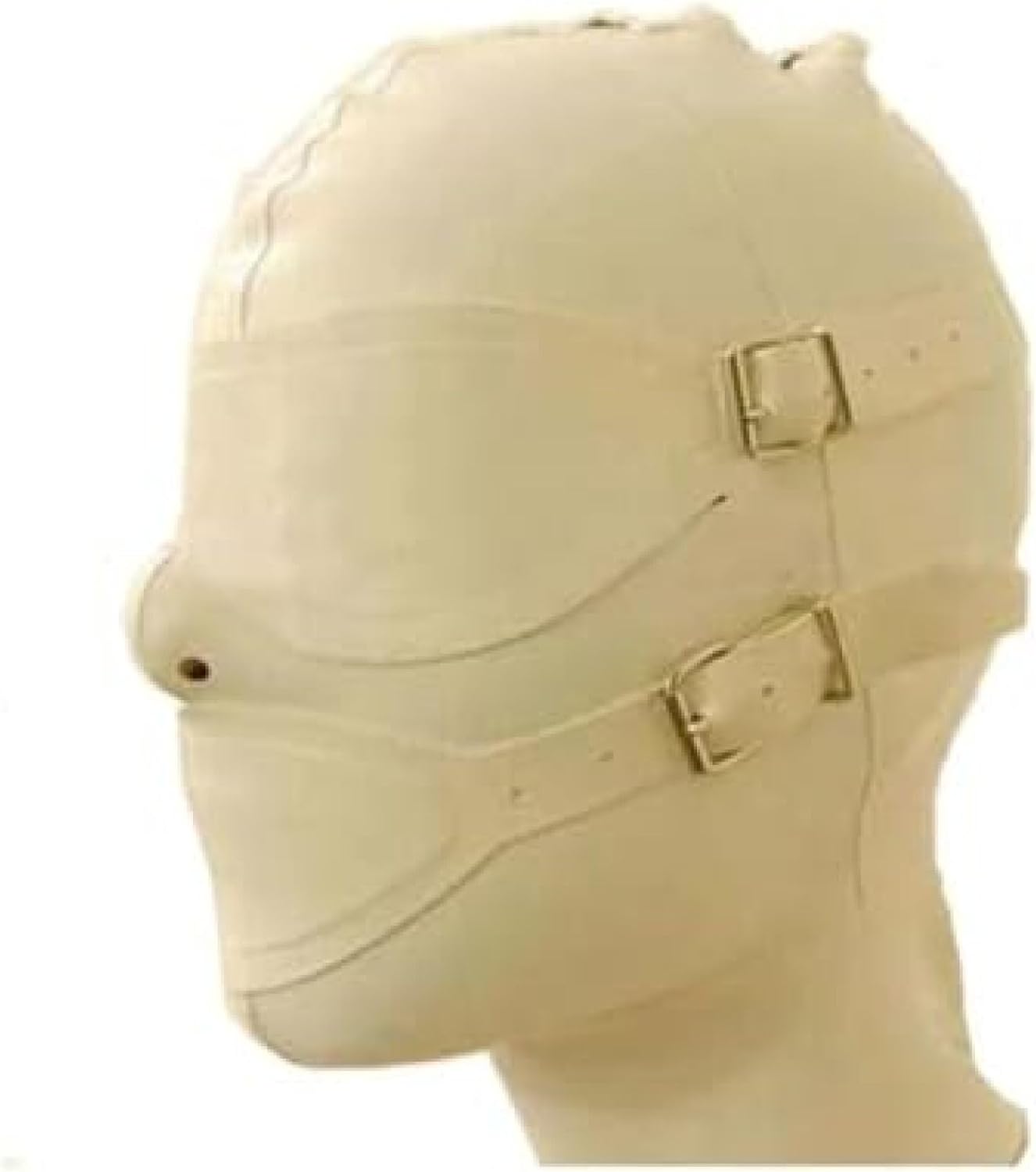 Latex Mask Rubber Hoods Handmade Latex Hoods with Eyes Cover Mouth Cover Fetish Customized Women Cosplay Custumes,White,White,Small