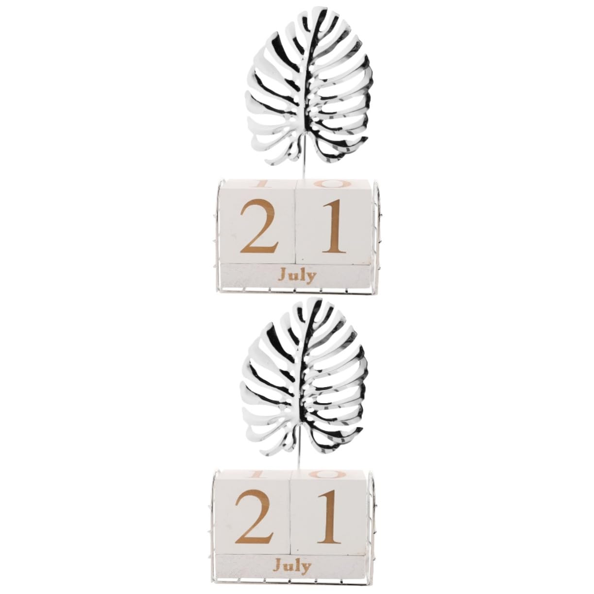 SHINEOFI 2 Piezas de madera calendarios de mesa calendarios mesa creativo escritorio con perpetuo de escritorio decoración de oficina planchar