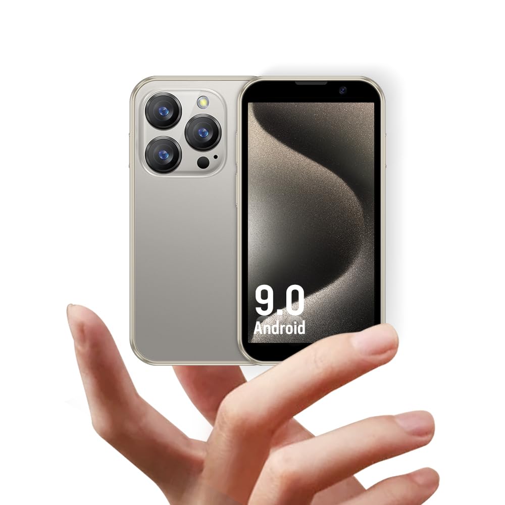 Mały smartfon XS18pro Odblokowany mini smartfon, wyświetlacz 3,0”, bateria 900 mAh, bardzo smukła obudowa, 5-megapikselowy aparat fotograficzny, najlepszy prezent dla dzieci (złoty)