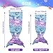 Catalonia Kids Mermaid Tail Blanket, Super Soft Plush Flannel Sleeping Snuggly Blanket for Girls, Galaxy, Fish Scale Pattern, Kids Gift Idea