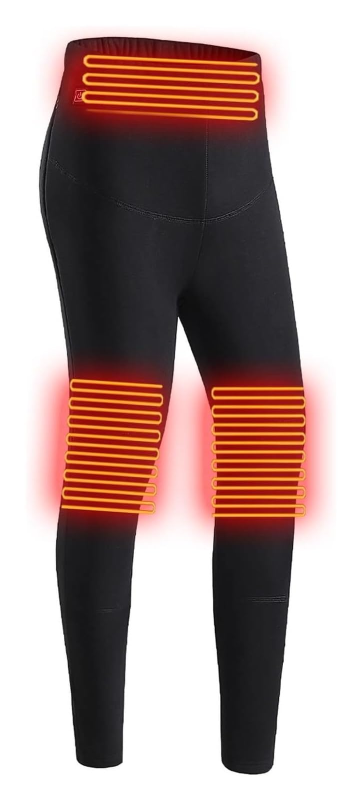 Ropa Interior térmica, Traje Calefactor, Calentadores de piernas con USB, Pantalones térmicos de 3 Piezas, Lavables y con Aislamiento térmico (Pantalones Negros de Mujer, Talla 3XL).